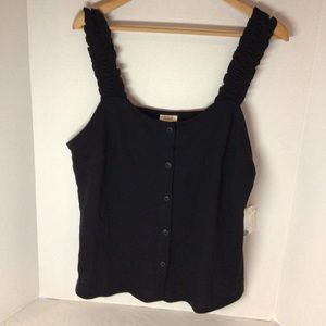 a.n.a. Black tank top